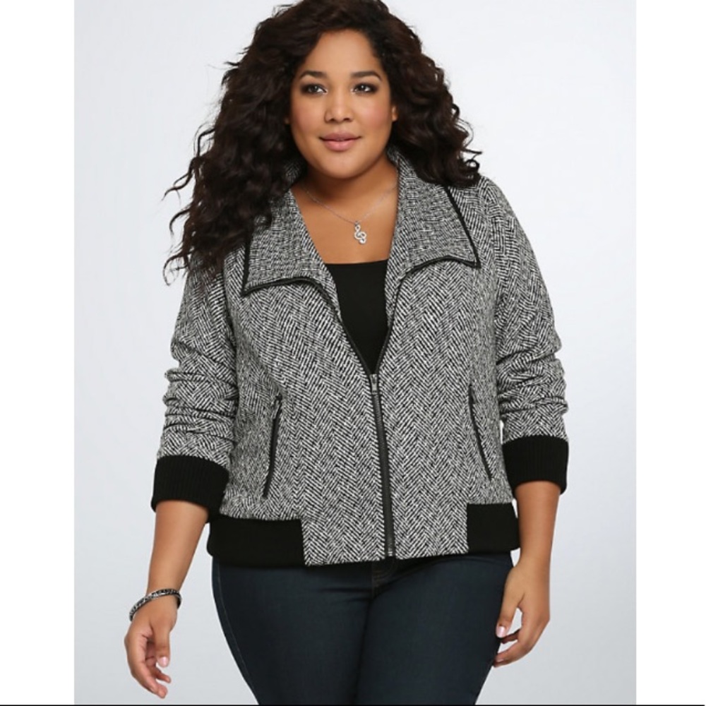 Torrid Exaggerated Collar Bomber Jacket